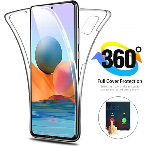 360 Degree Full Protect Shell Cover for Redmi Note10 Pro Not 10S Clear TPU Soft Silicone Shockproof Coque Redmy Note 10 Pro Case