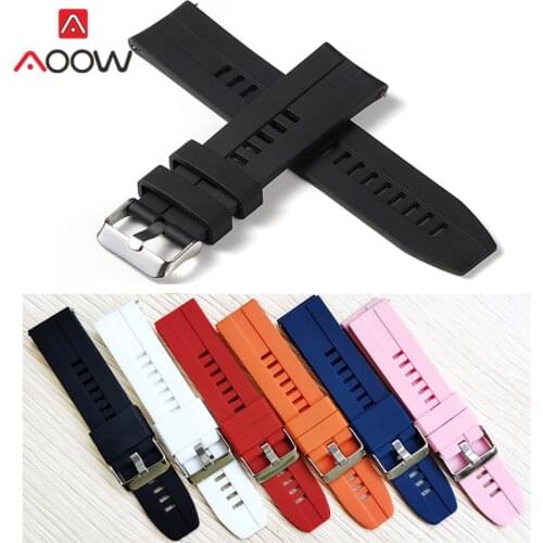 20mm 22mm Silicone Sport Strap Replacement Band for Samsung S3 Active2 Huawei Watch GT 2 46mm pro 2e Honor Magic Amazfit GTR