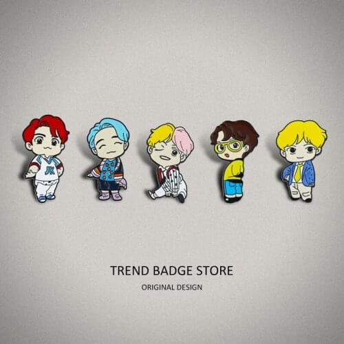 Cute Little Boy Pin Cool Brooches Bag Lapel Pin Cartoon Boy Badge Jewelry Gift for Friends