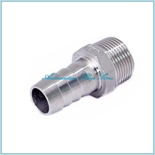 6 8 10 12mm Hose Barb Tail 1/8" 1/4" 1/2"Inch Male Thread Connector Joint Pipe Fitting SS304 Stainless Steel Coupler Adapter
