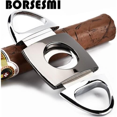 High quality 56Ring Zinc alloy cigar scissors metal smoking knife Double Blades Cigar Cutter smoker pocket tools sharp New