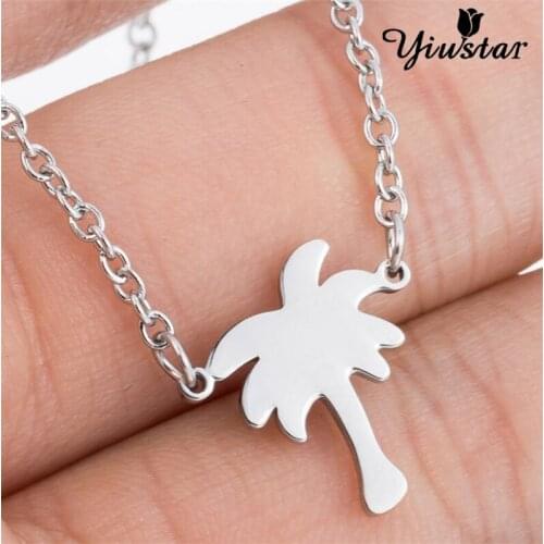 Yiyustar Trendy Tiny Tree Shape Pendant Necklaces for Women Lovely Plant Style Choker Jewelry Halloween Christmas Party Gifts