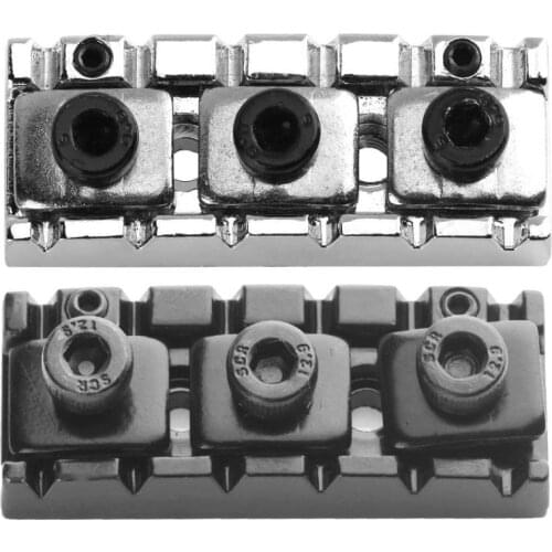 42.5mm Zinc Alloy Electric Guitar Locking Nut String Lock with Allen Wrench for electric guitar black/silver Guitars Accessories