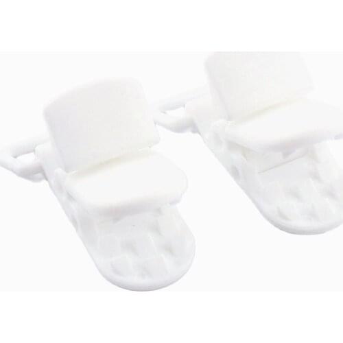 10pcs Plastic duckbill clip Pacifier Clips Duck-mouth Buckle U Plastic Solid Color Clamp DIY Rope garment Rope buckle