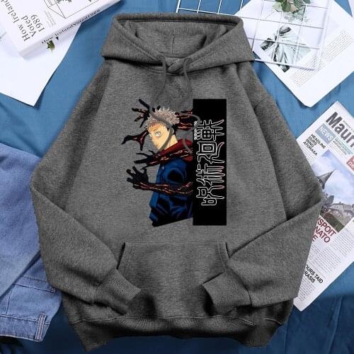 Itadori Yuuji Jujutsu Kaisen Woman Streetwear Spring 2021 Fashion Hoodie Harajuku Hooded Hip Hop Loose Female Hoody