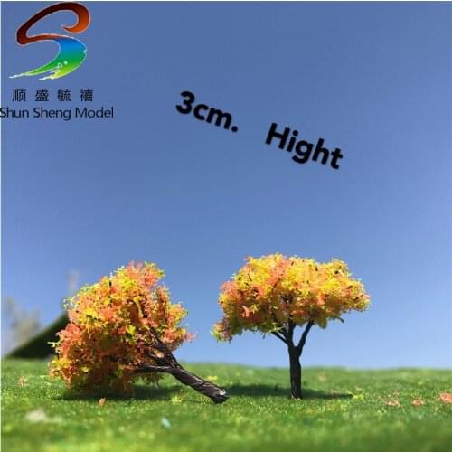 20pcs H:3cm Scale Model Wire Color Tree For Train Layout Set Model Scale Trees for Z Scale