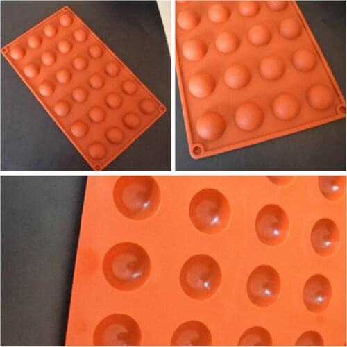 24-Cavity Half Sphere Silicone Mold Cake Decorating Tools Silicone Mold Chocolate Cookies Sandwich Bakeware