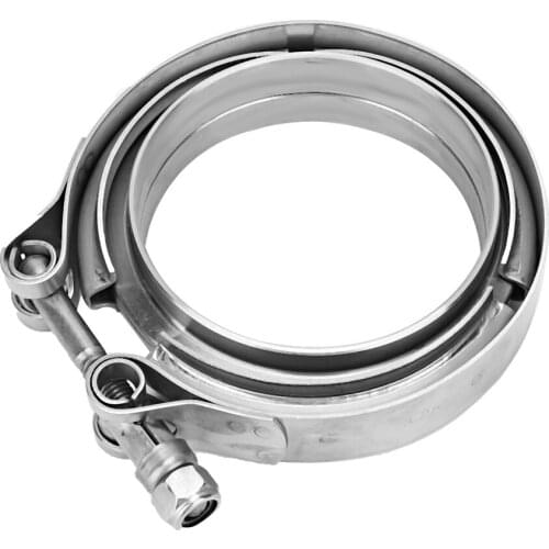 3.25 Inch V-Band Clamp Flange Kit For Turbo Exhaust Downpipes Stainless Steel With 2 Flange Car Exhaust Pipe Turbocharger