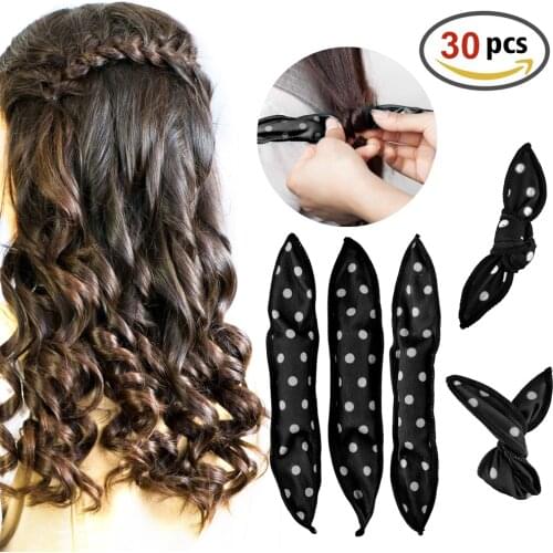 30 Pcs Sponge Flexible Foam Hair Curlers DIY Hair Styling Tools Soft Sleep Pillow Hair Rollers Set Magic Hair Care