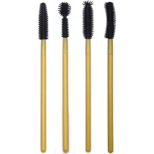 50 pcs Disposable Silicone Eyelash Brush Comb Mascara Wands Eye Lashes Beauty Makeup Brushes For Women Eyelash Extension tools