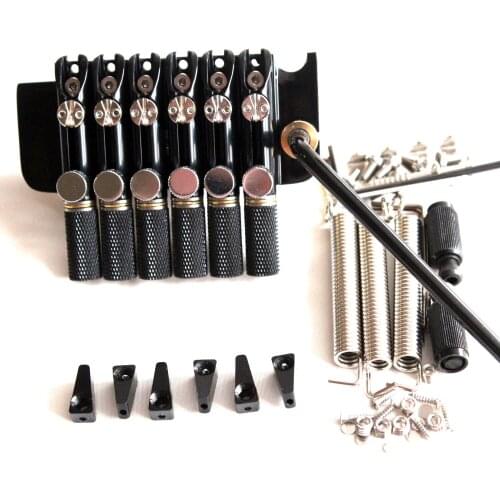 6 Strings Black Headless Guitar Tremolo Bridge