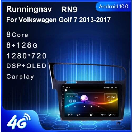 Android 10 FIT VW Golf 7 2013-2017 Auto 2din Car Radio Stereo Player Bluetooth GPS Navigation