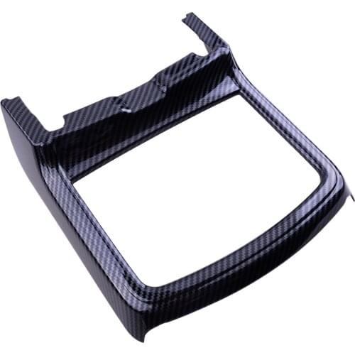 Car Cup Holder Panel Cover Trim Frame Carbon Fiber Style Fit For Dodge Charger 2015 2016 2017 2018 2019 2020 2021