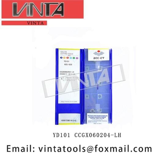 Free shipping high quality 10pcs/lots YD101 CCGX060204-LH cnc carbide turning inserts cutting blade tools