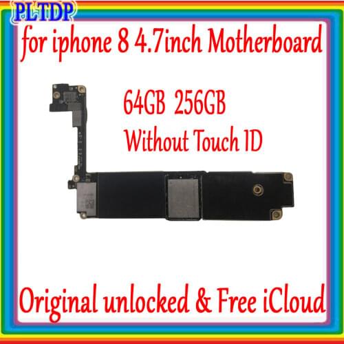 Free icloud For IPhone 8 Motherboard Unlocked With/NO Touch ID 100% Original Logic Board Good Tested Mainboard iOS Update System