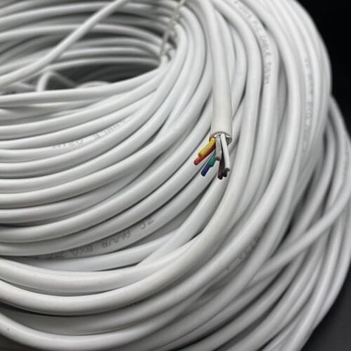 RVV 6 Cores Tinned Copper 8core Pure Copper Wire Conductor Electric RVV Cable Soft Black White Power Delivery Cable