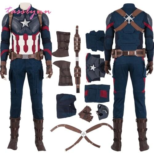 Captain Steven Roger Cosplay Jumpsuit Boots Superhero Halloween Outfit Halloween Costumes for Men Sets Anime Cosplay