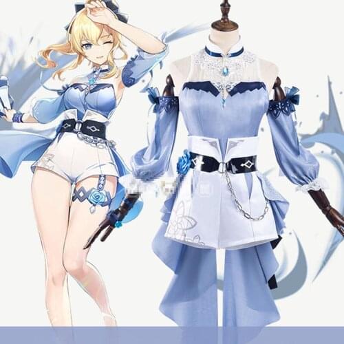 Anime Game Genshin Impact Cosplay Jean Sea Breeze Dream Cute Lolita Swimsuit Costume Customization