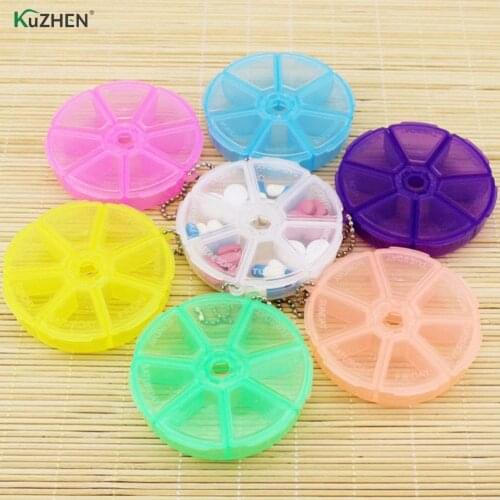 7 Day Mini Weekly Tablet Pill Medicine Box Holder Storage Organizer Container Case Pill Box Splitters Travel Pill Boxes