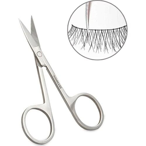 Small Eyebrow Nose Hair Scissors Cut Manicure Facial Trimming Tweezer Women MakeupTool Stainless Steel