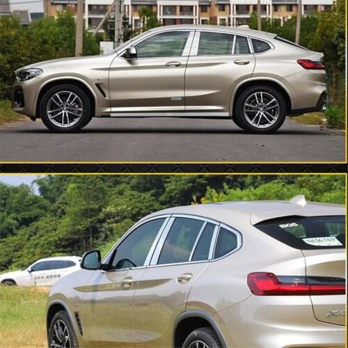 Stainless Steel Chrome Window Sill Trim Overlay for BMW X4 F26 2014-2018 G02 2019-2020