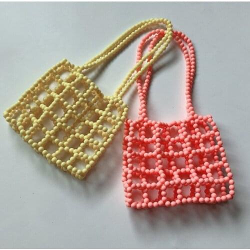 Luxury Acrylic Hand Made Pearl River Shoulder Handbag 2021 New Candy Color Hand Bag Hollow Shoulder Bag