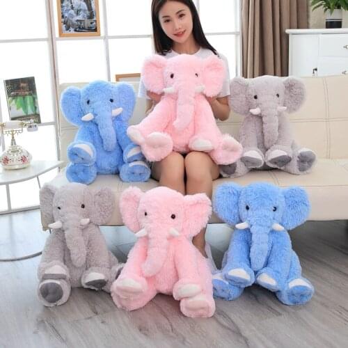New Arrival Cartoon 50cm Elephant pink gray blue Plush toy soft stuffed animal Super soft doll kawaii Cute Xmas Gift for child