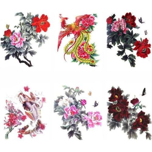 Wholesale Latest Disposable Flower Phoenix Photography Art Rose Body Tattoo Transfer Temporary Tatuajes 200pks/lot free shipping