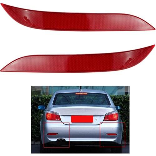 2pcs Car Left Right Rear Bumper Reflector Light Set For BMW 5 Series E60 525i 528i 530i 535i 545i 2004-2007