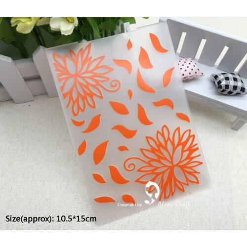 PLASTIC EMBOSSING FOLDER flower chrysanthemum background DIY scrapbooking album card made gift packing decoration paper craft