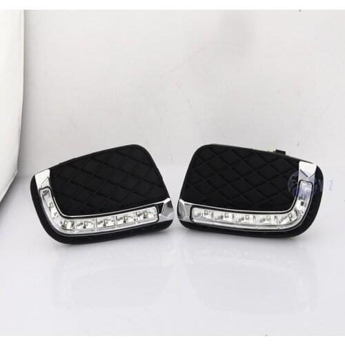 LED DRL Daytime Running Light for Benz Smart Fortwo 2008 -2011 Car LED DRL Daytime Running Lights Fog head Lamp cover