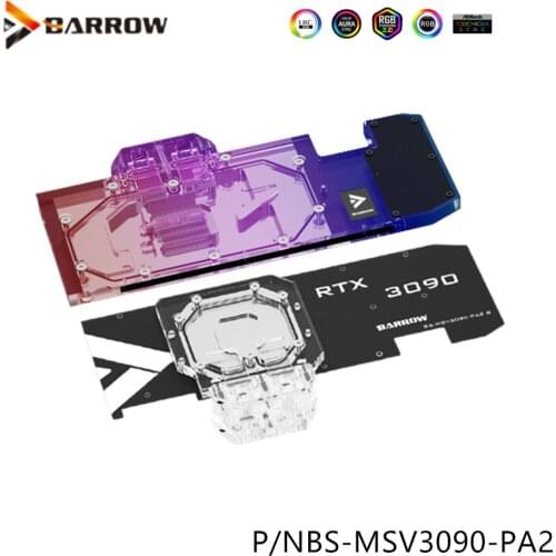 Barrow LRC2.0 full coverage GPU Water Block for MSI 3090 VENTUS Aurora BS-MSV3090-PA2