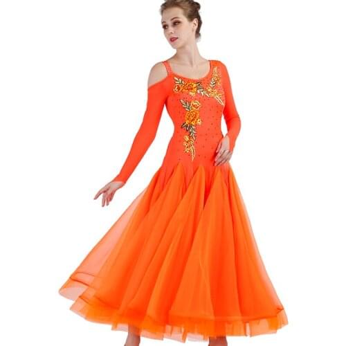 2019 New Costume Sale Ballroom Dance Skirts Newest Design Woman Modern Waltz Tango Dress/standard Competition Dress MQ087