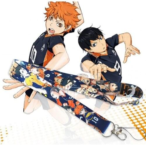 1Pcs Anime Haikyuu Colorful Neck Strap Mobile Phone Lanyard Hanging Rope Wrist Pendant Cosplay Prop Key Rings