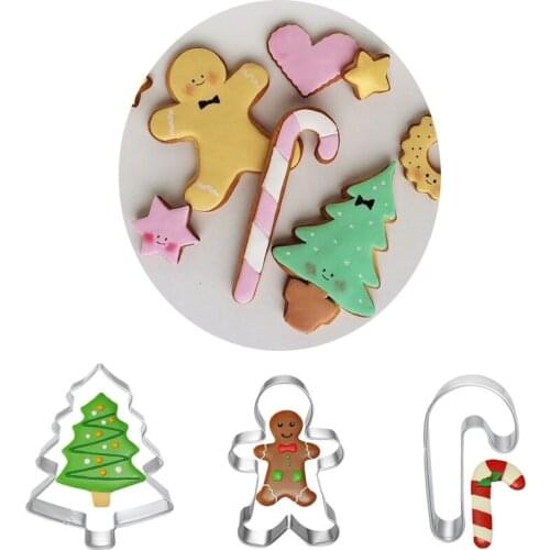 1pcs patisserie reposteria Christmas Tree Sticker Metal Cookie Cutter Fondant Cake Decor Tools Biscuit Mould Pastry Shop Kitchen