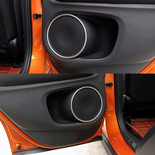 4PCS SUS304 Stainless Steel Door Speaker Ring Molding Garnish Cover Trim Accessories for Honda Vezel HR-V 2014-2017