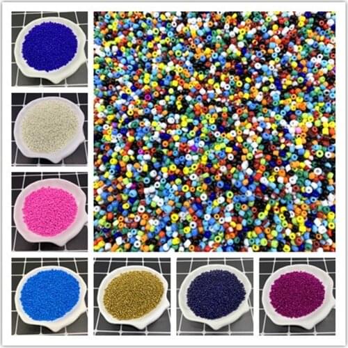 1000pcs 2mm Color Bohemian Crystal Glass Beads Seeds Round Hole Beads For DIY Jewelry Making Bracelet Accessories