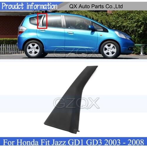 CAPQX Rear Door delta Left right moulding Assy For Honda Fit Jazz GD1 GD3 2003 2004 2005 2006 2007 2008 Rear door adornment