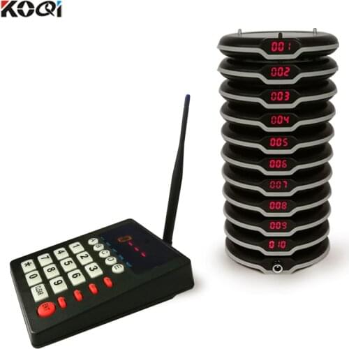Coaster Pager 10pcs Waterproof Call Coaster Paging Restaurant Equipments Restaurant Wireless Coaster Pager System Kitchen
