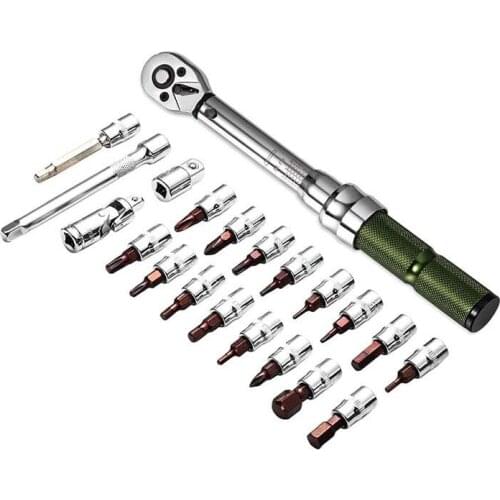 Torque Wrench 2 - 20Nm Bicycle Maintenance Kit 1/4" Drive Torque Wrench Set Screwdriver Bit