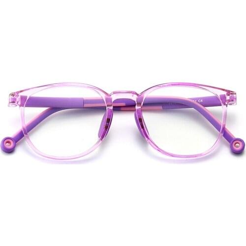 New trend of 2021 ultra-light and comfortable childrens two-color anti-blue glasses