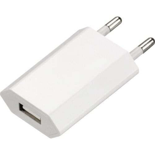 Good Quality 4th Fourth Generation High Foot Flat White Full 1A OEM EU AC Plug USB Power Home Wall Charger Adapter 80pcs/lot