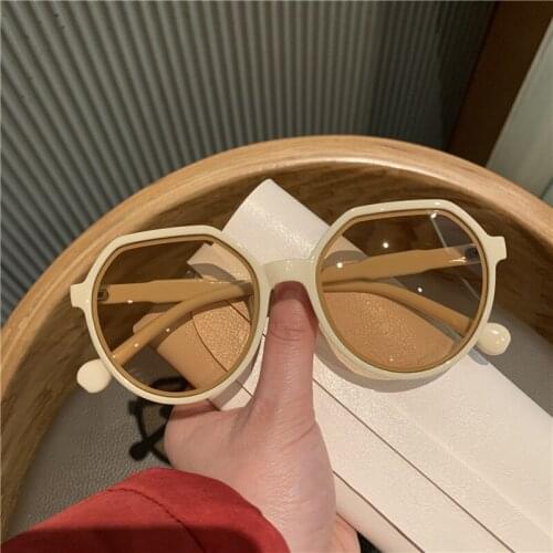 Korean fashion brand retro personality frame sunglasses square Sunglasses female