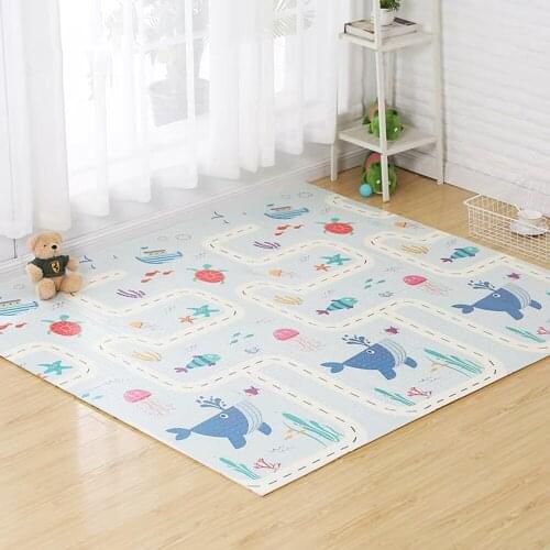 200*180*1cm Reversible Baby Play Mat Double-Sided Crawling Mat Foldable Waterproof Portable Soft Floor Toddlers Infants Carpet