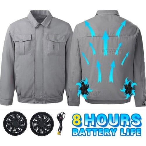 Summer Cooling Fan Jacket Workwear Heatstroke Protection Hiking Jacket Work Clothes USB Power Supply Air Conditioning Clothing