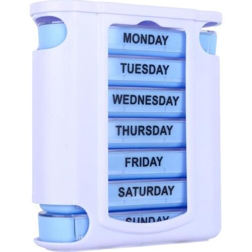 HOT SALES！！！7 Days 28 Grids Medicine Plastic Storage Container Portable Pill Dispensing Box