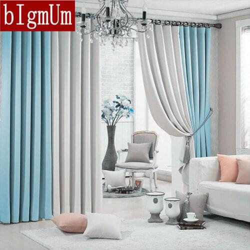 New Arrival Window Curtains For Living Room +Voile / sheer 2 colors Combined Blackout Shade For Summer Style Home Trimming