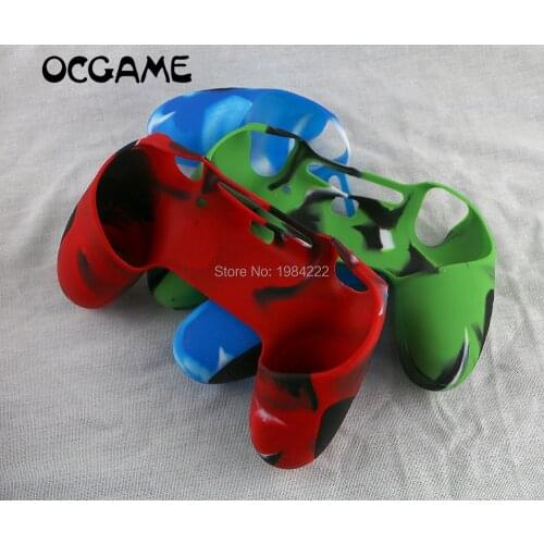 OCGAME Wholesale Soft Silicone Rubber Case Dual Thicken Thicker Skin Protective Cover for PS4 Controller 30pcs/lot