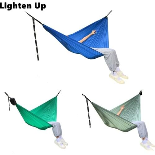 Solid Color Parachute Hammock with Hammock Straps and 7075 Carabiner Camping Survival Travel Simple Person Outdoor Furnituree