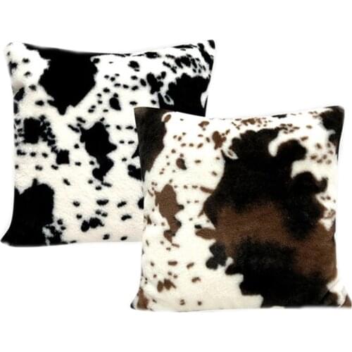 Plush Cow Pattern Cushion Cover Black White Pillow Case Hot Sale Soft Home Party Decoration Cushion Pillow Case